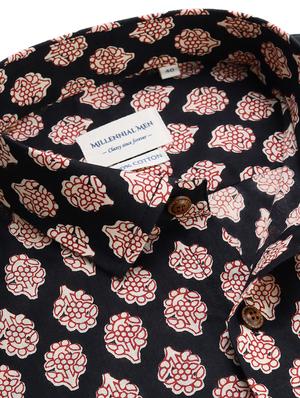 black floral casual shirt - 17633963 - Standard Image - 5