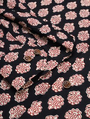black floral casual shirt - 17633963 - Standard Image - 6