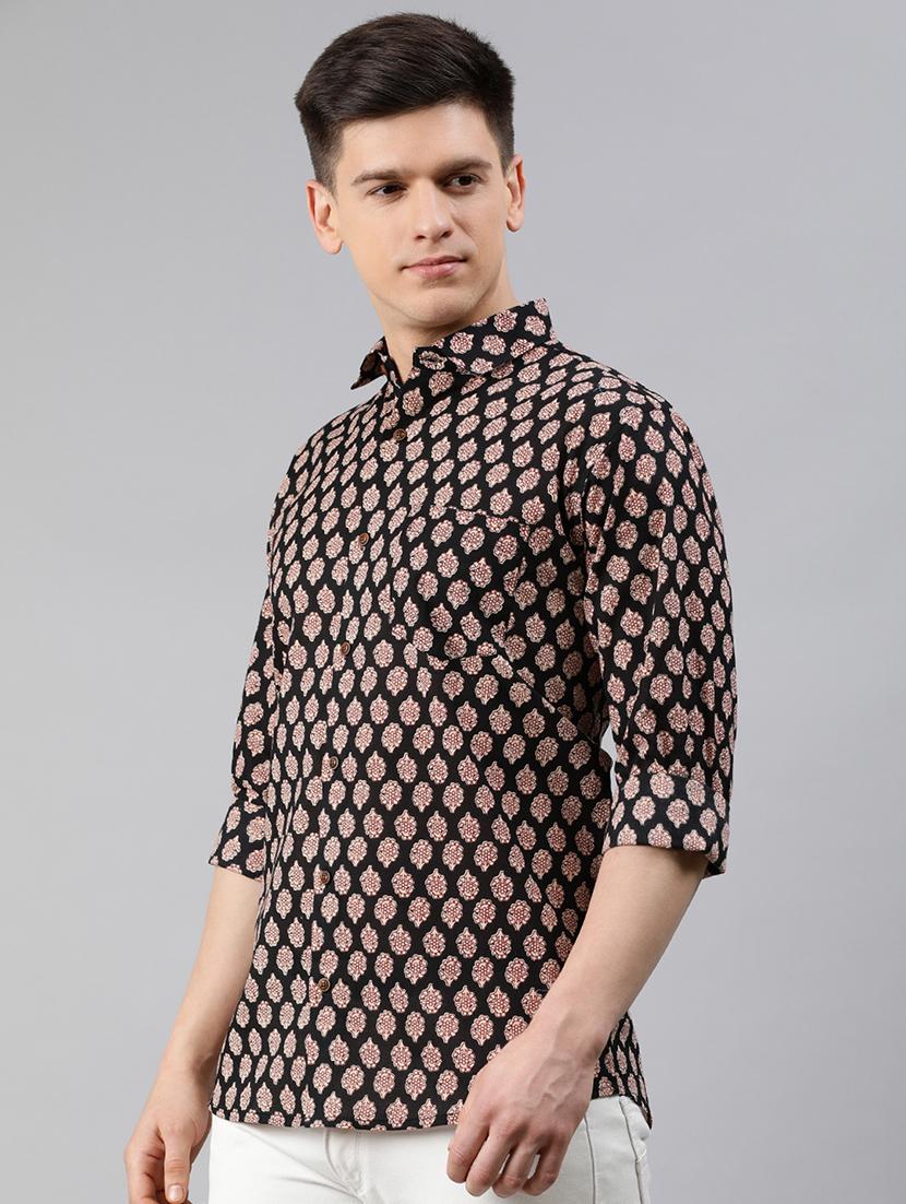 black floral casual shirt - 17633963 - Zoom Image - 2