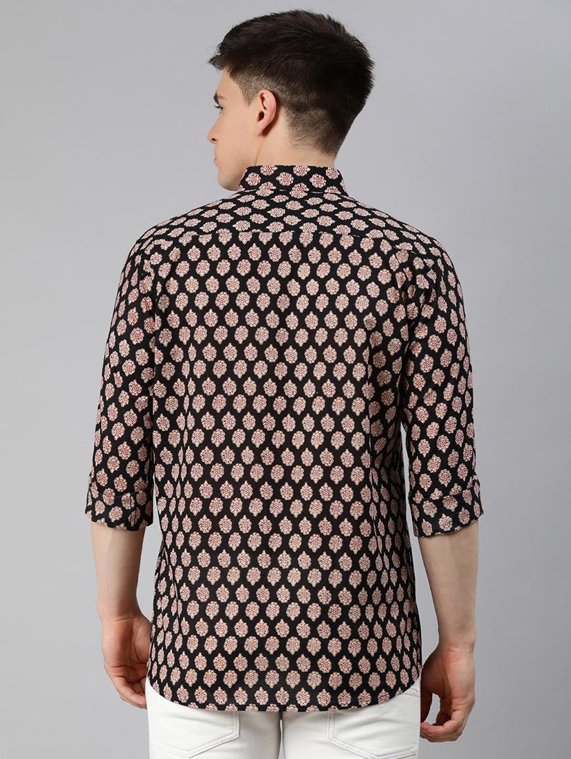 black floral casual shirt - 17633963 - Zoom Image - 3