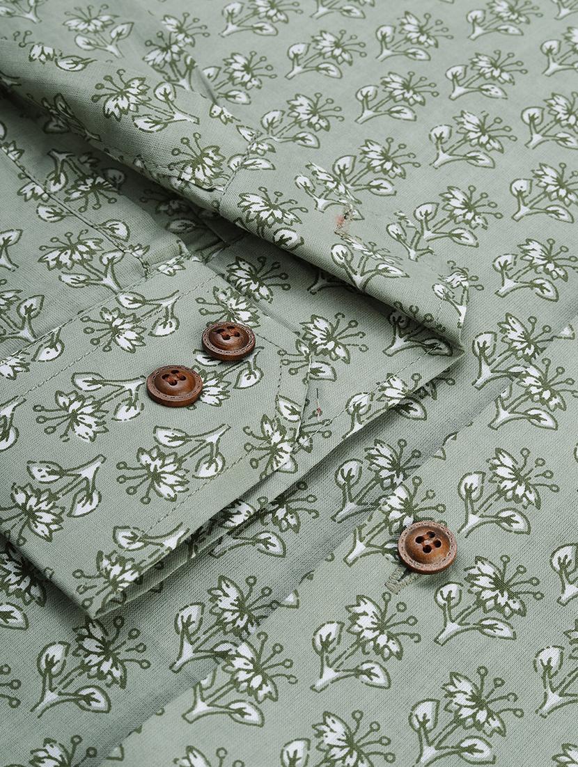 green floral casual shirt - 17633965 - Zoom Image - 6