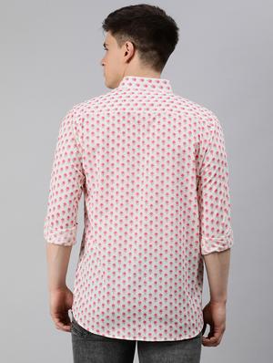 white floral casual shirt - 17633968 - Standard Image - 3