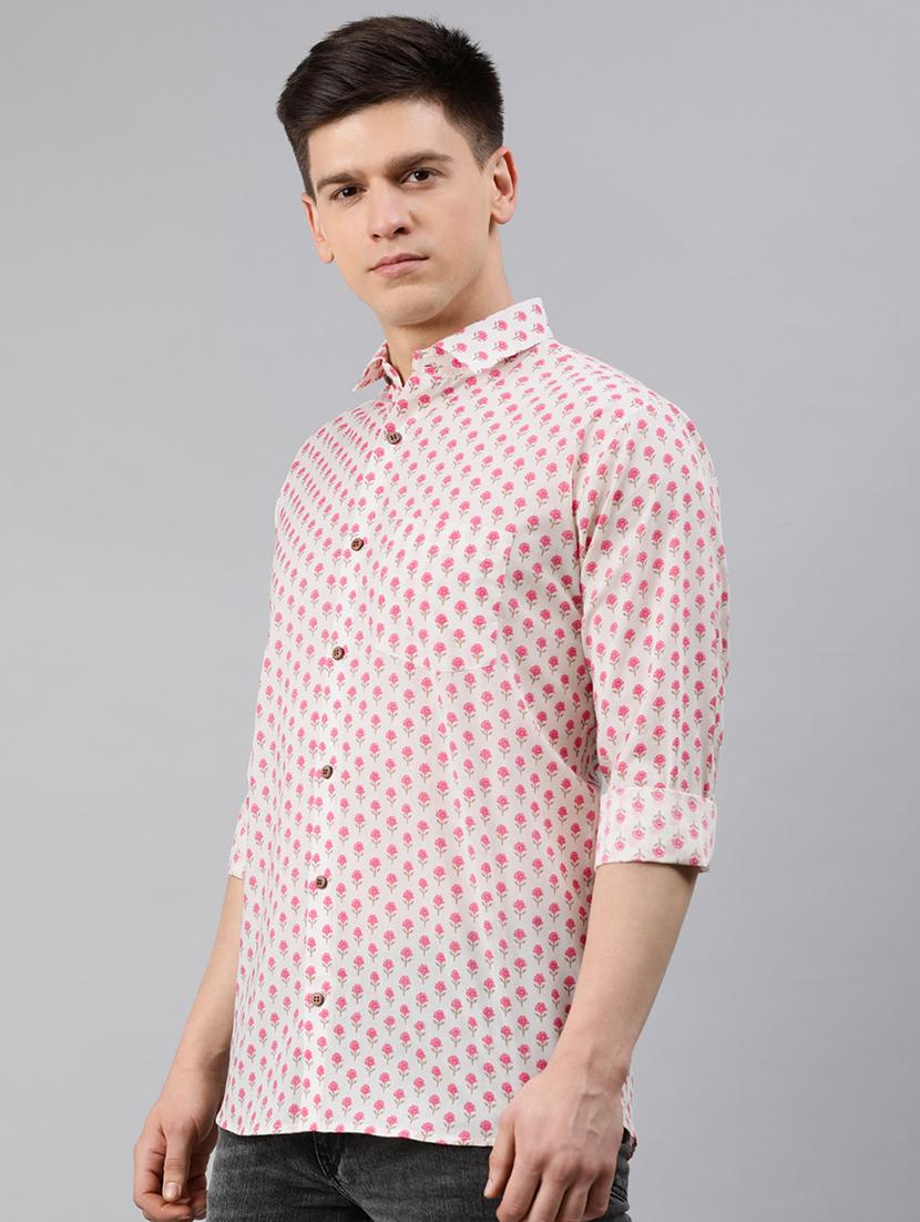 white floral casual shirt - 17633968 - Zoom Image - 2