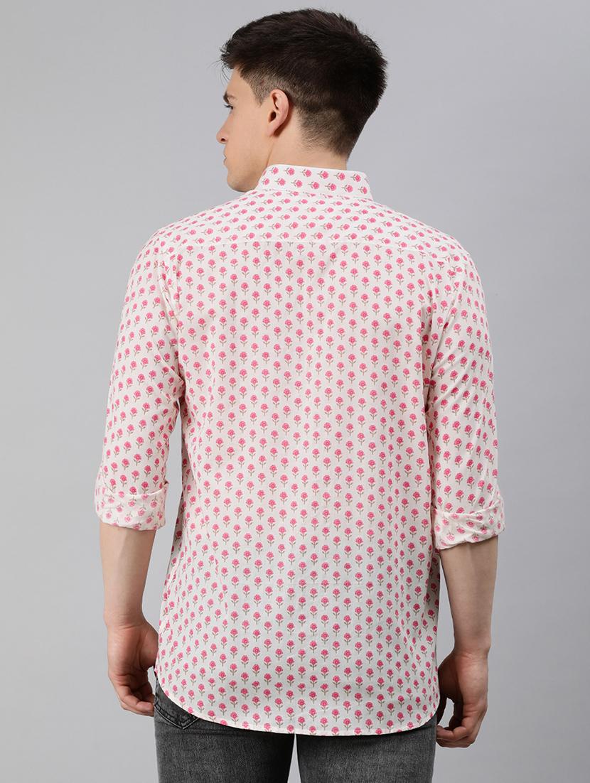 white floral casual shirt - 17633968 - Zoom Image - 3