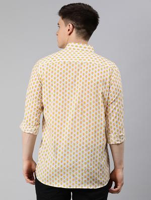 white floral casual shirt - 17633969 - Standard Image - 3