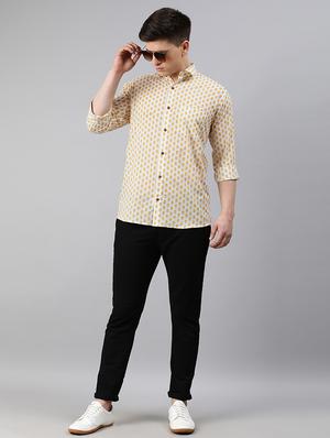 white floral casual shirt - 17633969 - Standard Image - 4