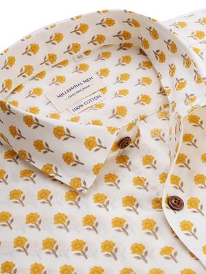 white floral casual shirt - 17633969 - Standard Image - 5