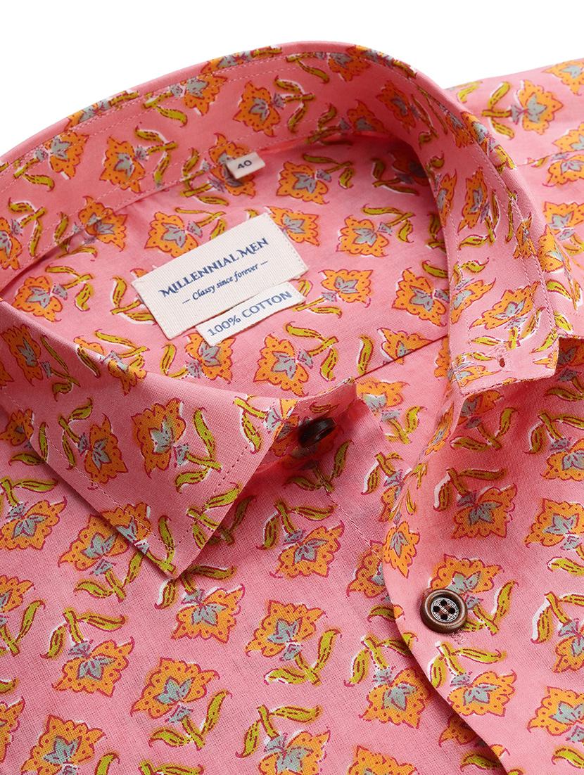 pink floral casual shirt - 17633972 - Zoom Image - 4