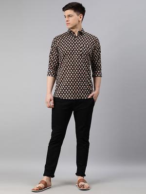 black printed casual shirt - 17633979 - Standard Image - 4