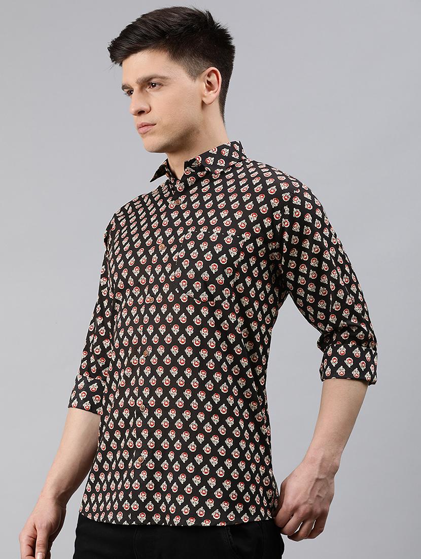 black printed casual shirt - 17633979 - Zoom Image - 2