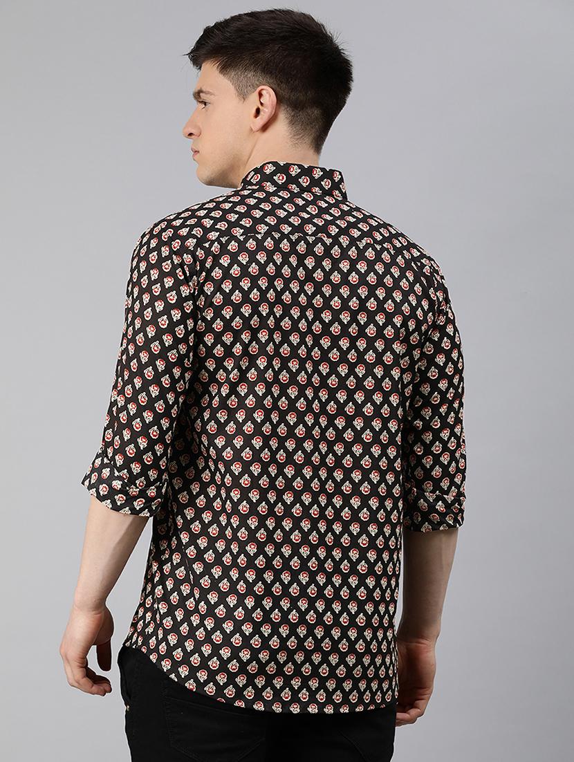 black printed casual shirt - 17633979 - Zoom Image - 3