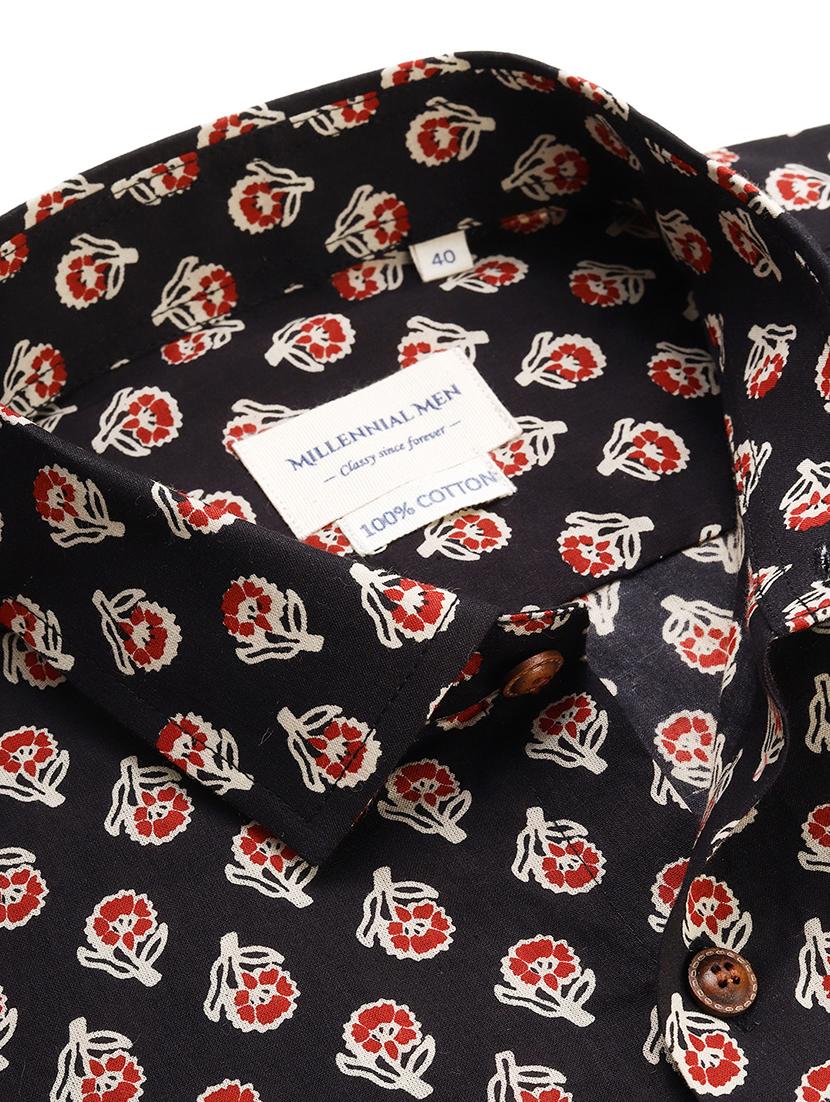 black printed casual shirt - 17633979 - Zoom Image - 5