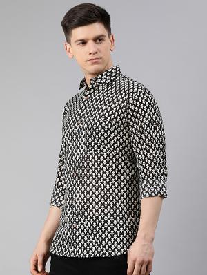 black printed casual shirt - 17633984 - Standard Image - 2