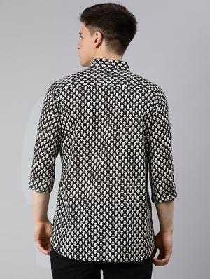 black printed casual shirt - 17633984 - Standard Image - 3