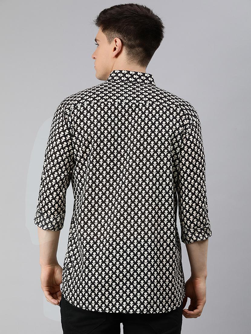 black printed casual shirt - 17633984 - Zoom Image - 3