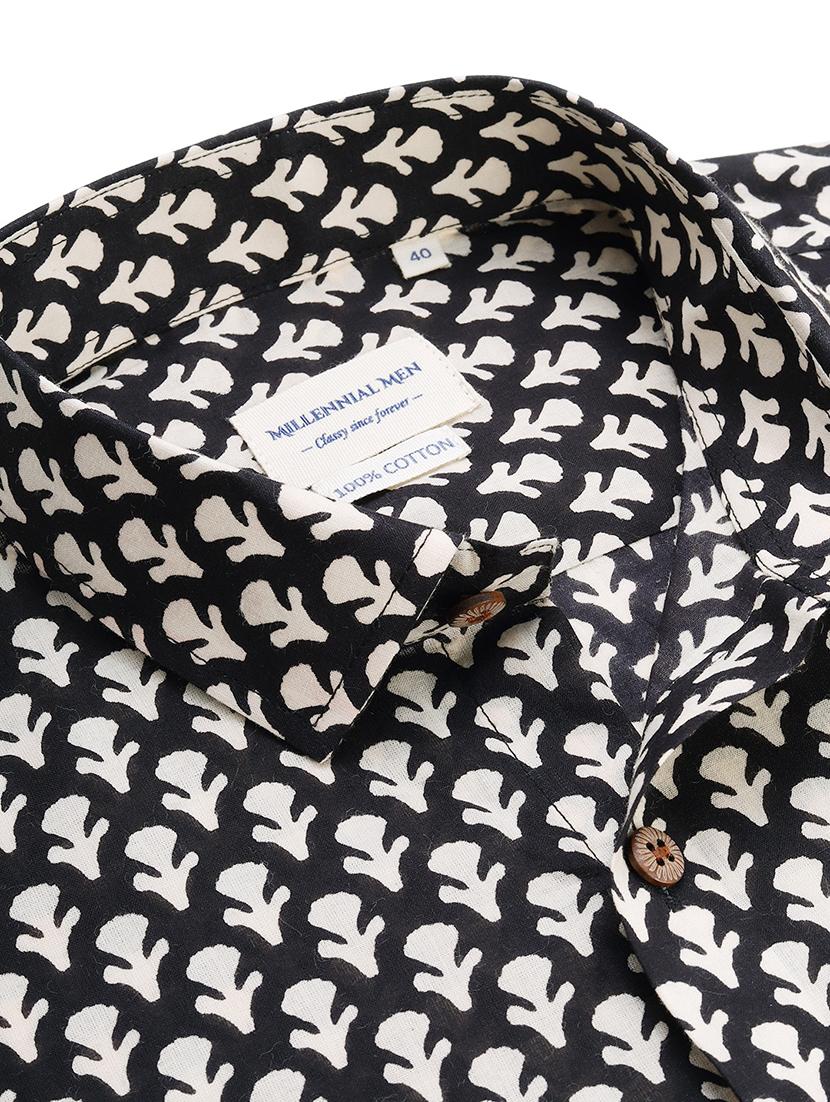 black printed casual shirt - 17633984 - Zoom Image - 5