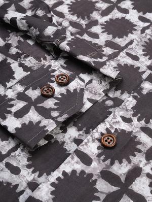 grey printed casual shirt - 17633985 - Standard Image - 6