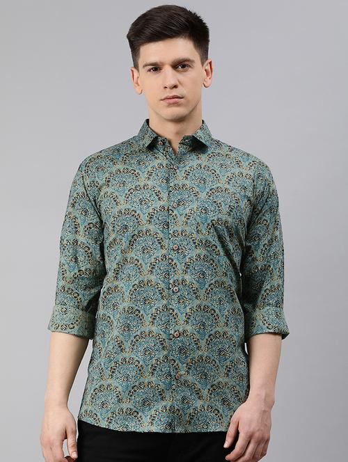 mens block print casual shirt - 17633986 -  Standard Image - 0