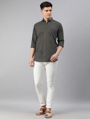 black printed casual shirt - 17633991 - Standard Image - 4