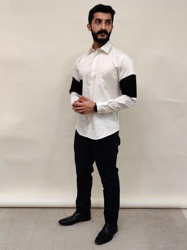 black and white casual shirt - 17635478 - Standard Image - 1
