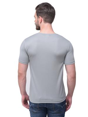 grey chest print t-shirt - 17635520 - Standard Image - 2
