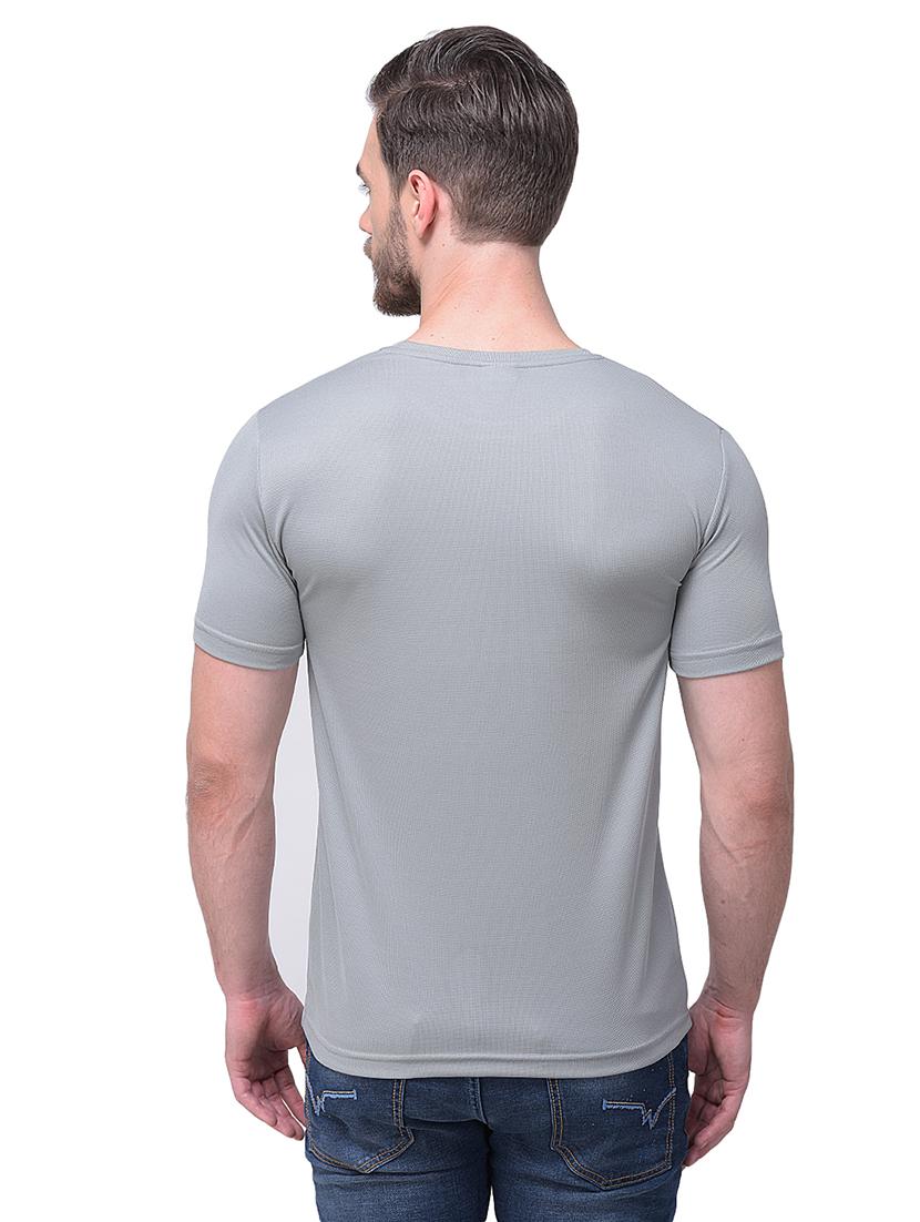 grey chest print t-shirt - 17635520 - Zoom Image - 2