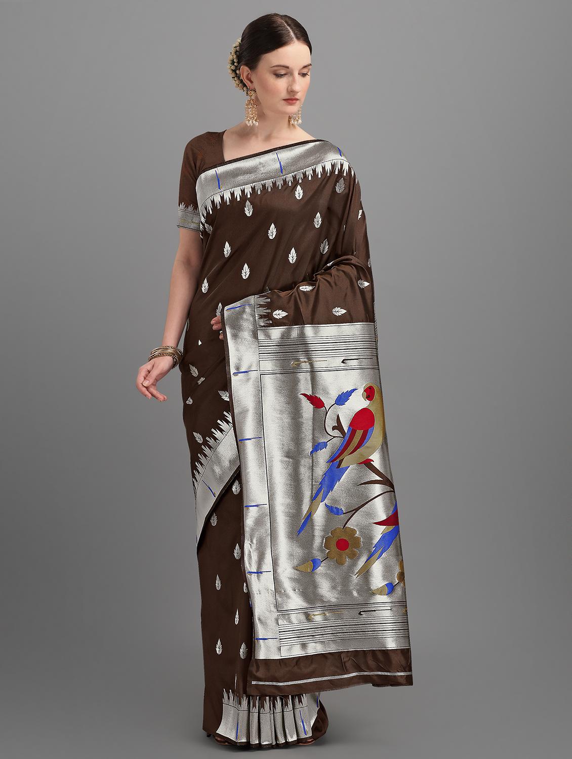 ethnic motifs paithani saree with blouse - 17635527 - Zoom Image - 1