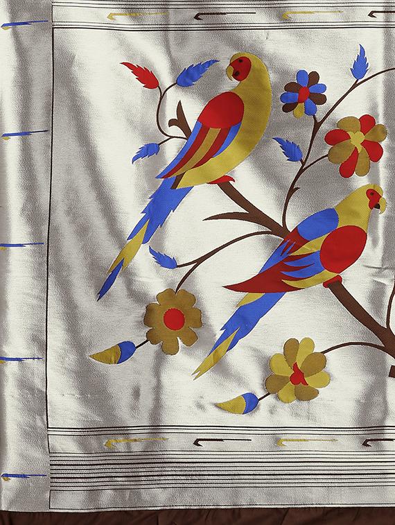 ethnic motifs paithani saree with blouse - 17635527 - Zoom Image - 5