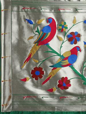 ethnic motifs paithani saree with blouse - 17635528 - Standard Image - 5