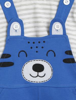 blue embroidered dungarees - 17635544 - Standard Image - 5