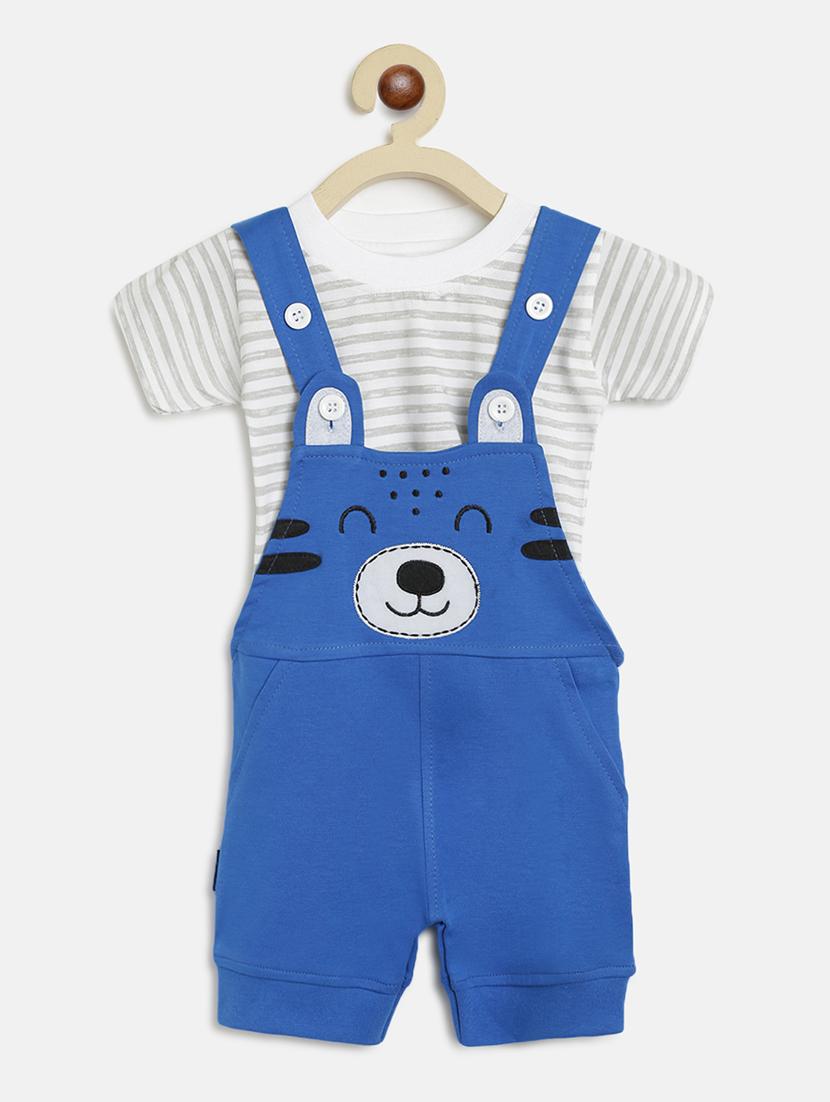 blue embroidered dungarees - 17635544 - Zoom Image - 1