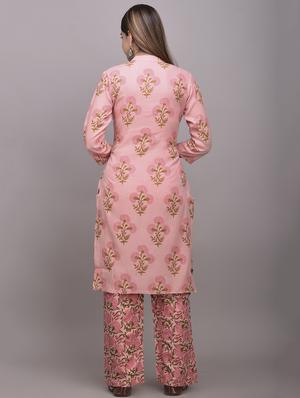 pink rayon kurta palazzo set - 17635638 - Standard Image - 3
