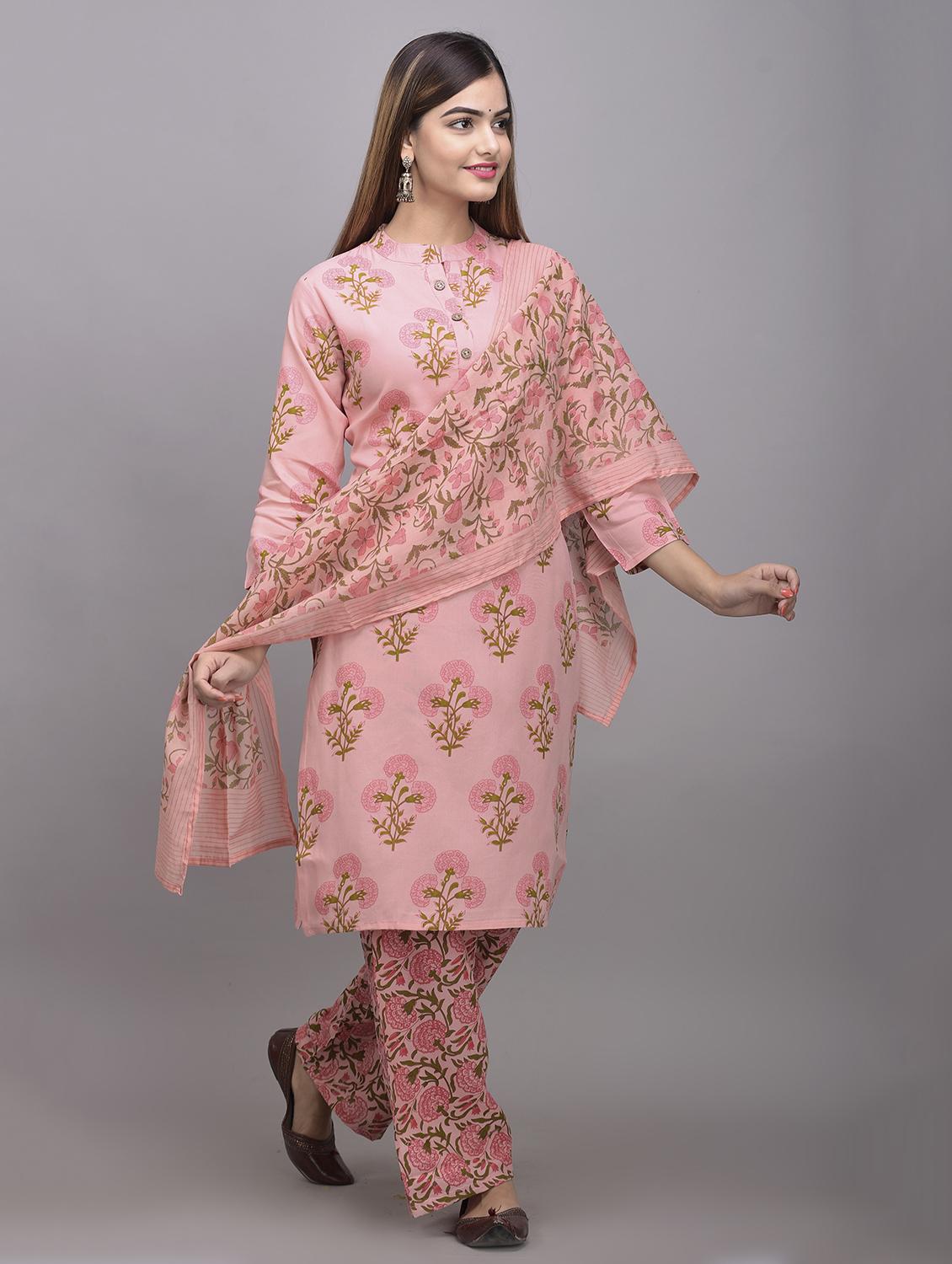 pink rayon kurta palazzo set - 17635638 - Zoom Image - 2