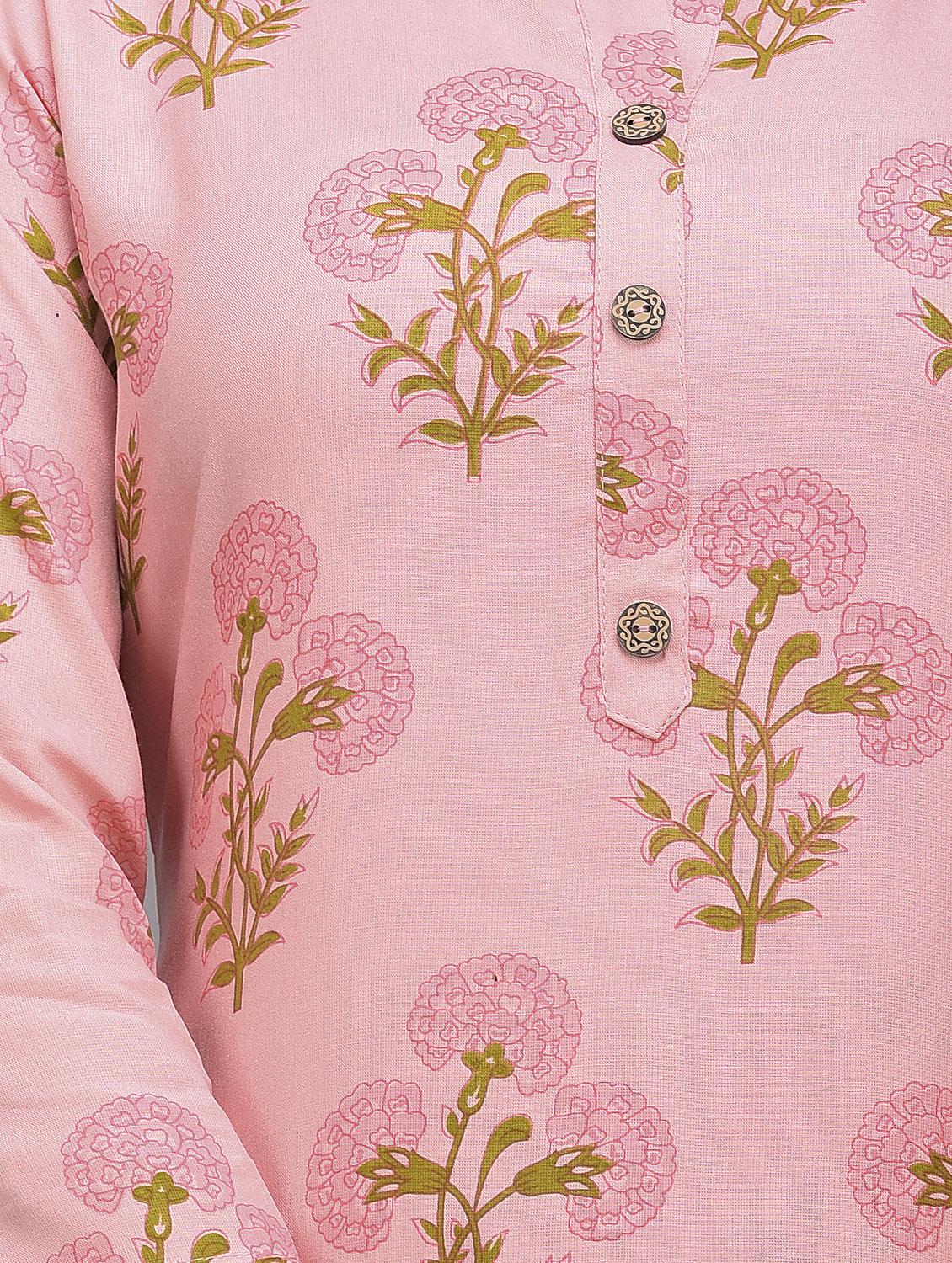 pink rayon kurta palazzo set - 17635638 - Zoom Image - 7