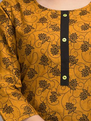 yellow cotton kurta pant set - 17635666 - Standard Image - 6