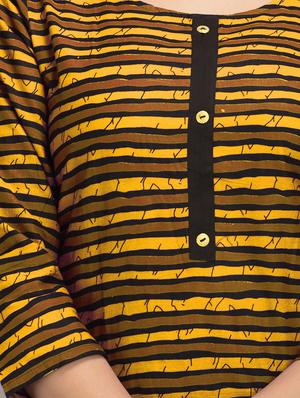 yellow cotton kurta pant set - 17635670 - Standard Image - 6