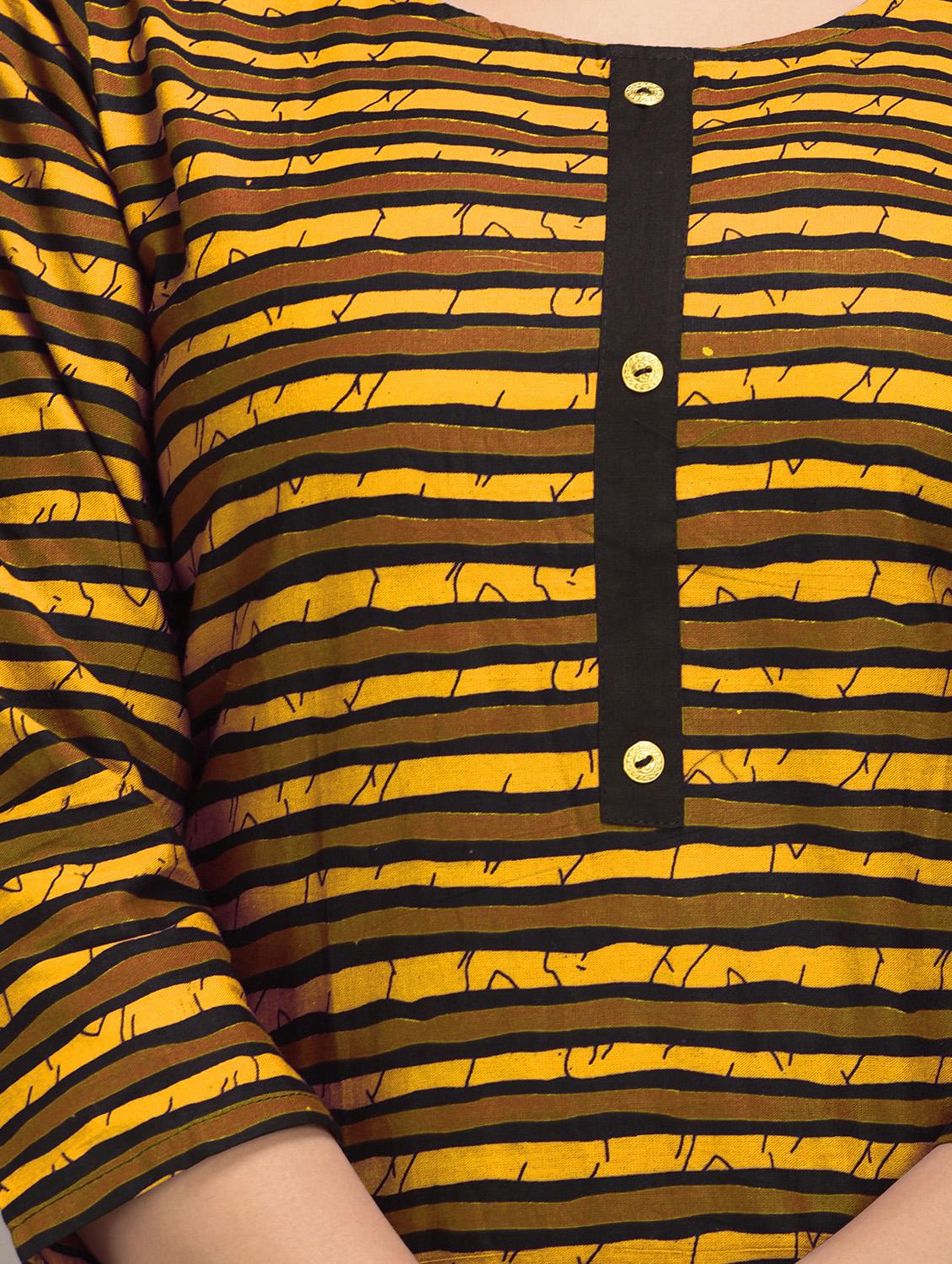 yellow cotton kurta pant set - 17635670 - Zoom Image - 6