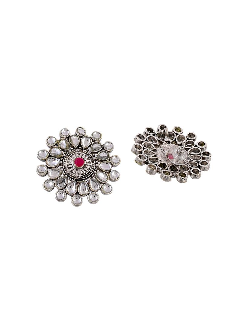 red brass studs earring - 17635700 - Zoom Image - 2