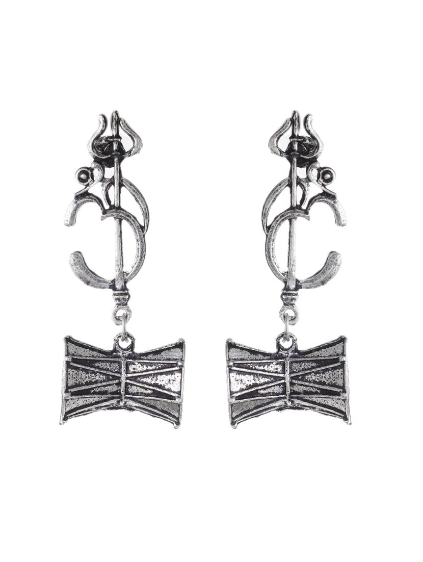 shiva shakti damru trishul earrings - 17635701 - Zoom Image - 2
