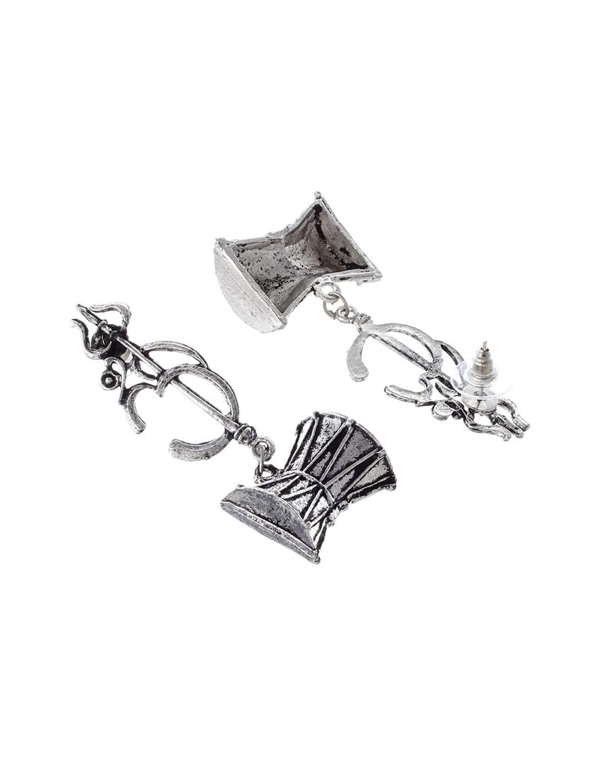 shiva shakti damru trishul earrings - 17635701 - Zoom Image - 3