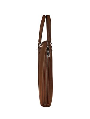 brown leatherette laptopbag - 17635709 - Standard Image - 4