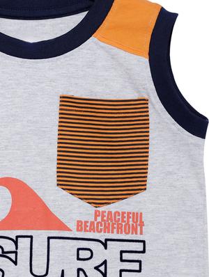 grey printed vest - 17636174 - Standard Image - 3