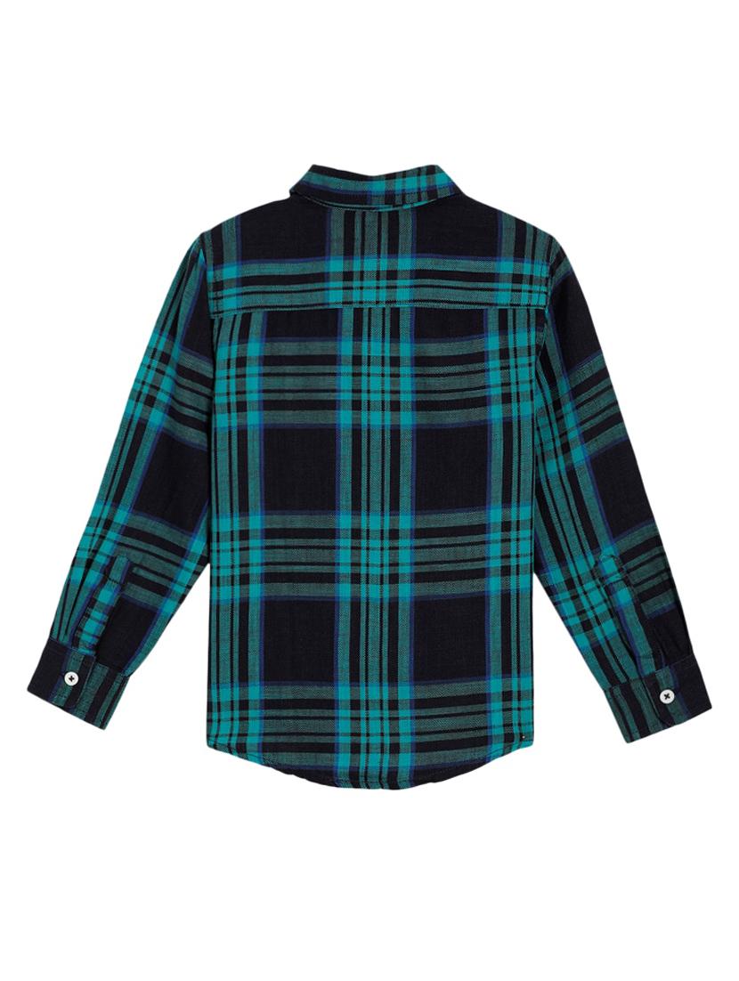 navy blue checks shirt - 17636184 - Zoom Image - 2