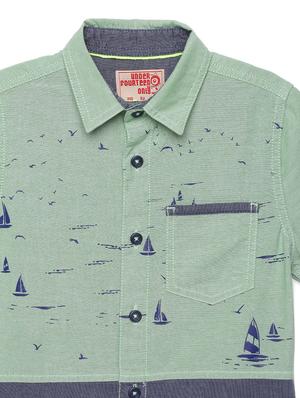 green printed t shirt - 17636197 - Standard Image - 3