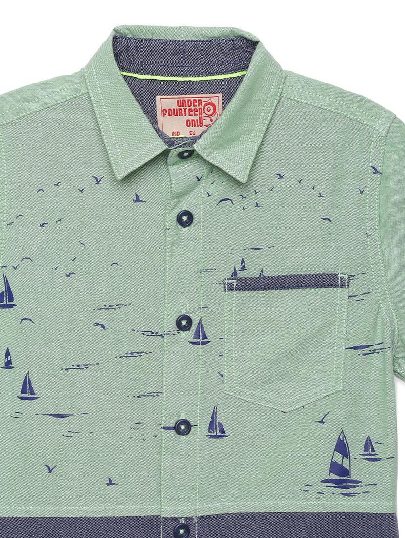 green printed t shirt - 17636197 - Zoom Image - 3