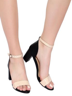 nude patent leather closed back sandals - 17636409 - Standard Image - 9
