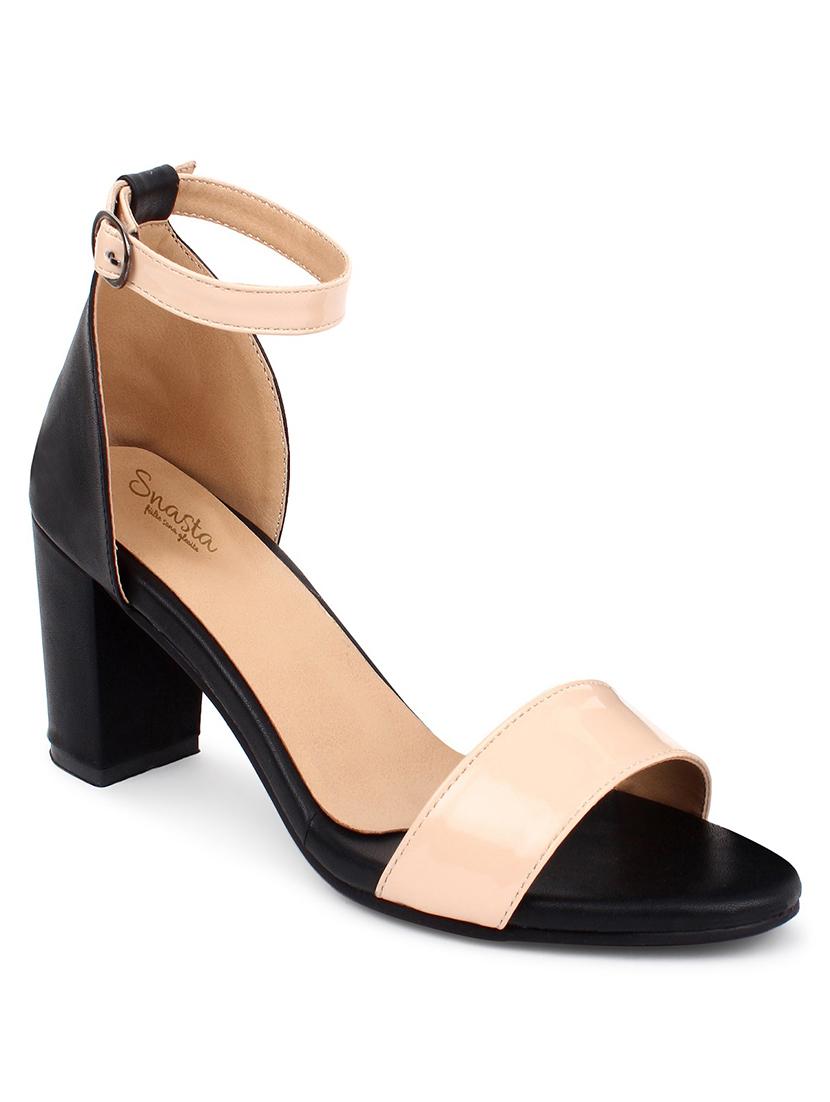 nude patent leather closed back sandals - 17636409 - Zoom Image - 1
