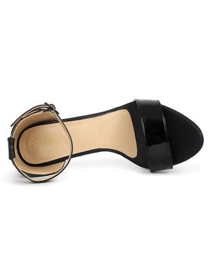 black patent leather closed back sandals - 17636410 - Standard Image - 5