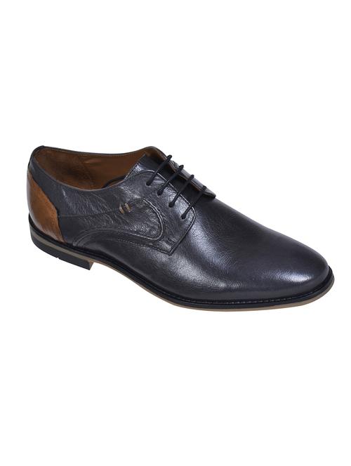 navy leather lace up shoes - 17636707 - Standard Image - 1