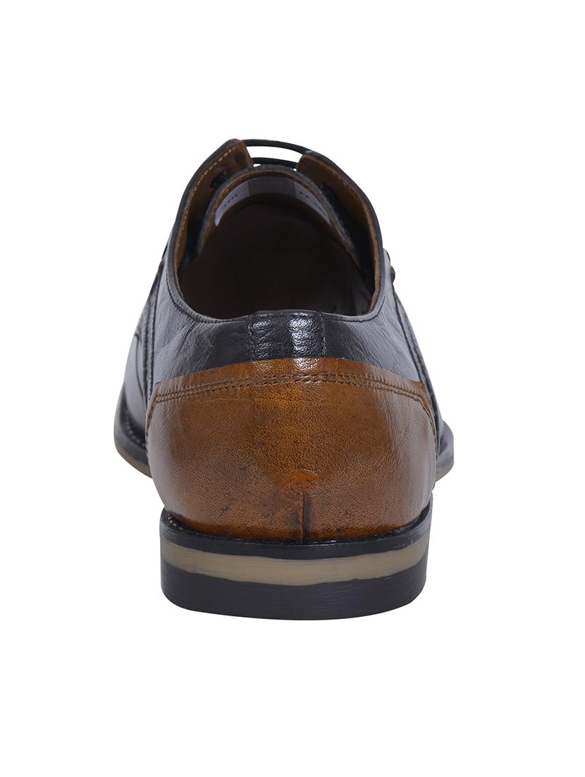 navy leather lace up shoes - 17636707 - Zoom Image - 4